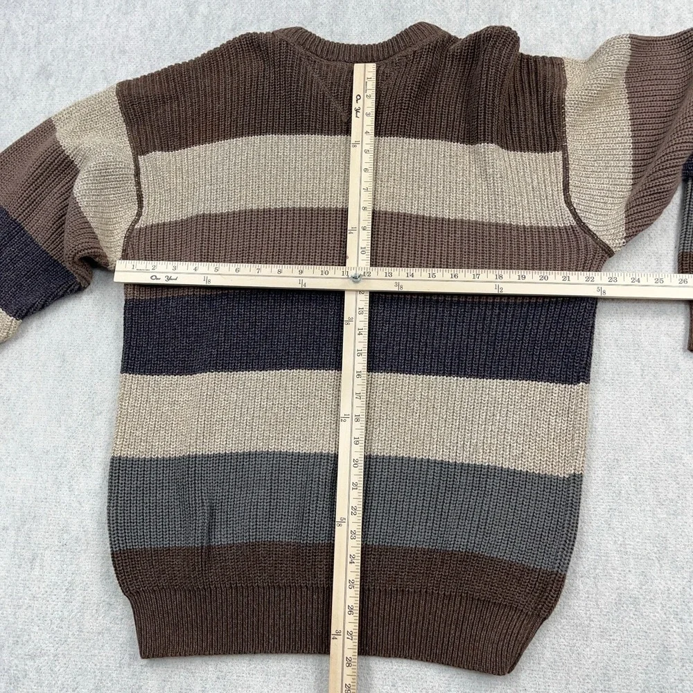 Vintage Tommy Hilfiger Sweater Men XL Heavy Knit Crewneck Grandpa 90s Colorblock